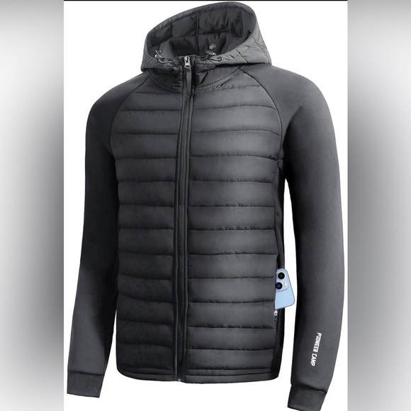 NWT Pioneer Camp Men's Running Jacket Lightweight Puffer Jacket Hybrid Winter - Picture 1 of 7